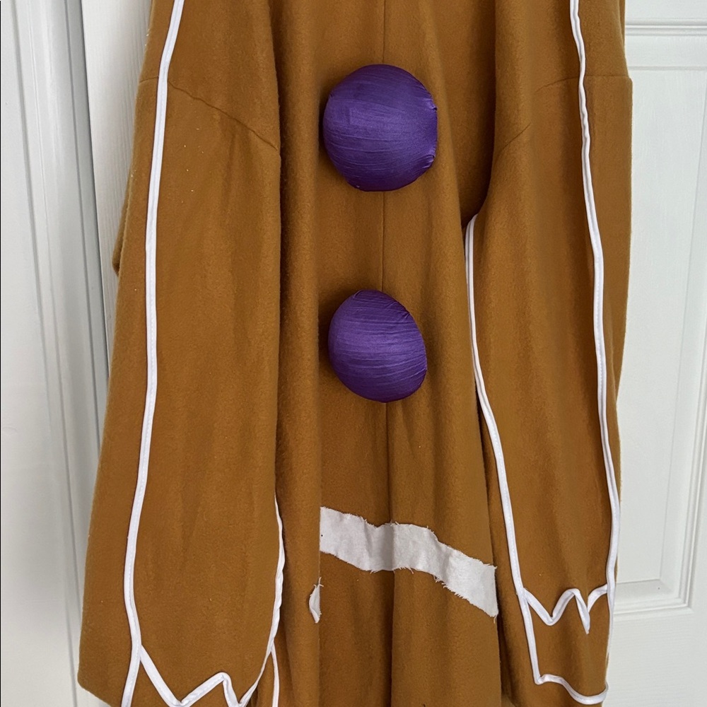 Woman’s Adult Gingerbread Costume -Brown, white and purple